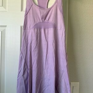 Lija Lilac Mesh Racerback tennis dress